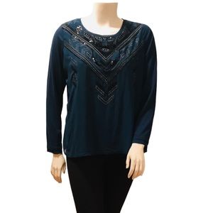NWT.  Teal blue top size 2x.   CL/WH 22